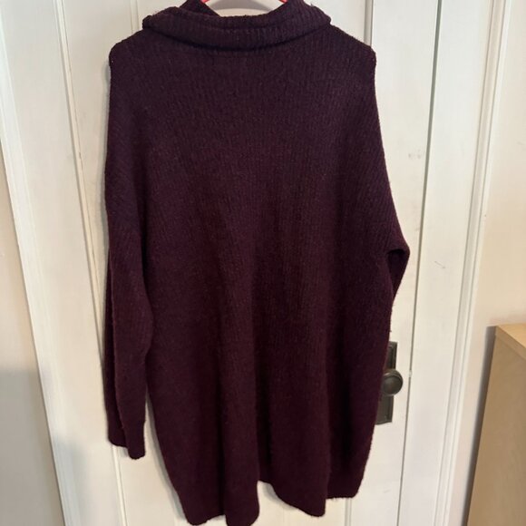 | F & F | Maroon Cowl Neck Long Sweater - Picture 3 of 9